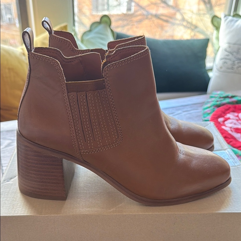 Lucky Brand Brown Leather Ankle Boots